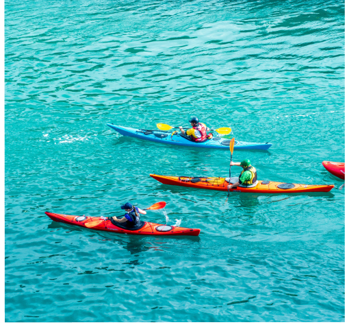 Kayaking and beach sports